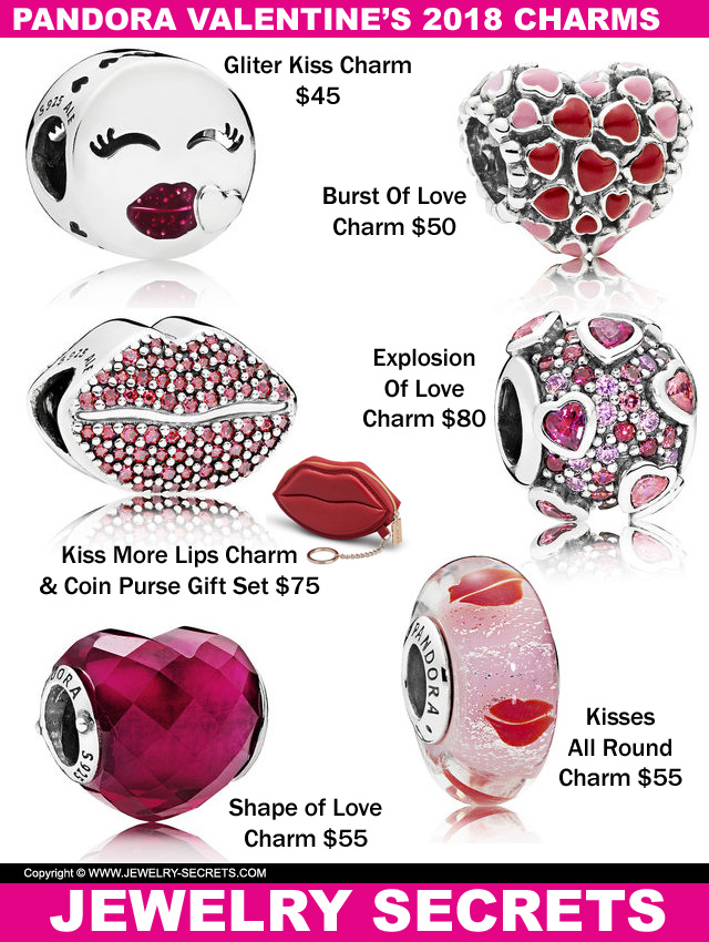 Pandoras New 2018 Valentines Day Charm Bead Collection