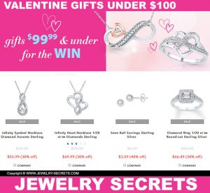 VALENTINE’S GIFTS UNDER $100 – Jewelry Secrets