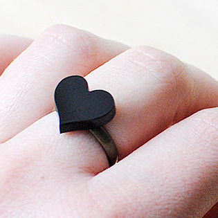 Black Heart Ring