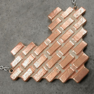 Brick Wall Heart Necklace
