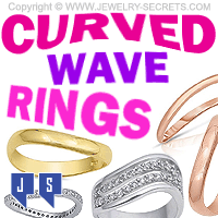 Curved Thumb Rings Wave Rings