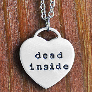 Dead Inside Heart Pendant