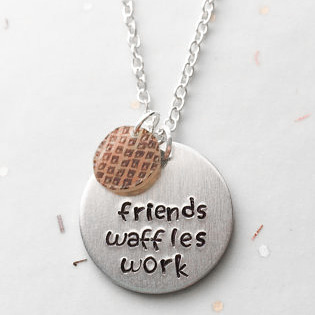 Friends Waffles Work Pendant