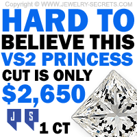 Hard To Believe This 1-Ct Princess Cut Diamond VS Clarity Is Just 2650