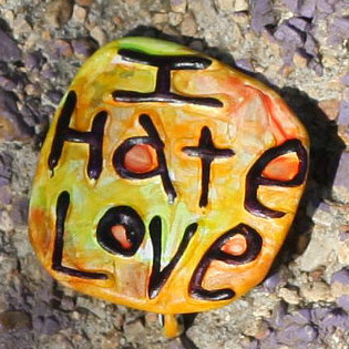 I Hate Love Lapel Pin