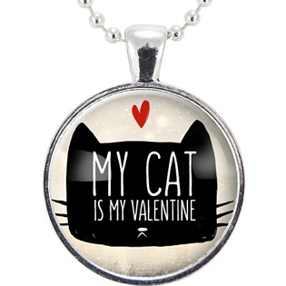 My Cat Is My Valentine Pendant