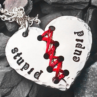 Stupid Cupid Heart Pendant
