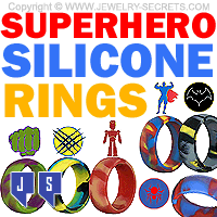 Superhero Super Hero Silicone Rubber Colorful Camo Rings