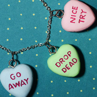 Triple Candy Heart Necklace