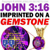 John 316 Scripture Imprinted on a Gemstone