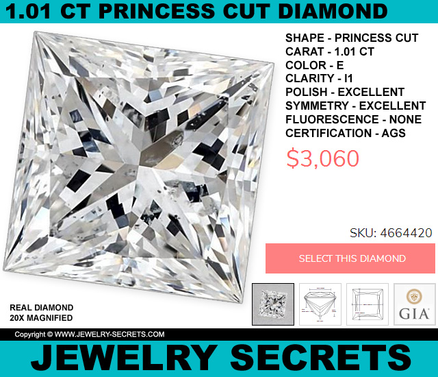 Princess Cut Diamond Specifics and Price