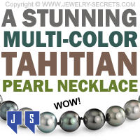 Beautiful Multi-Color Tahitian Pearl Necklace