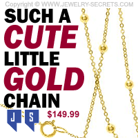 Cute Little 14kt Yellow Gold Chain Link