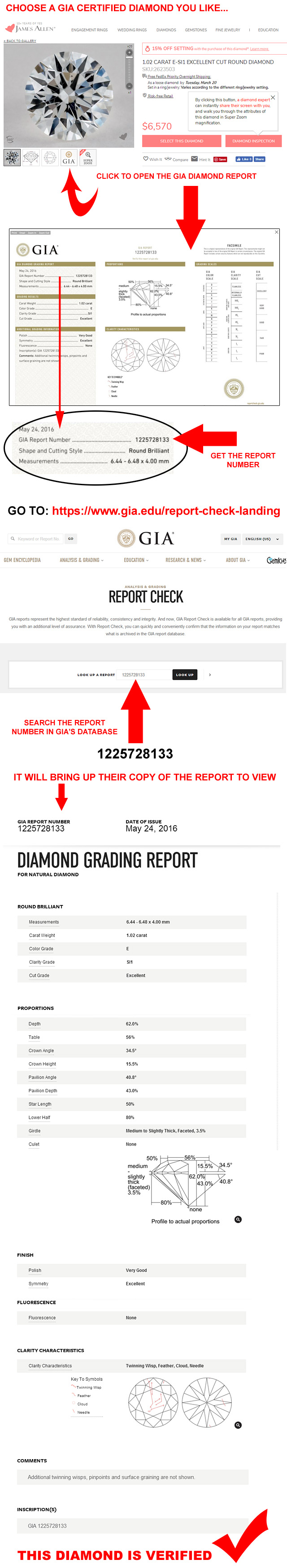 How To Verify A Diamond With GIA Diamond Report Check