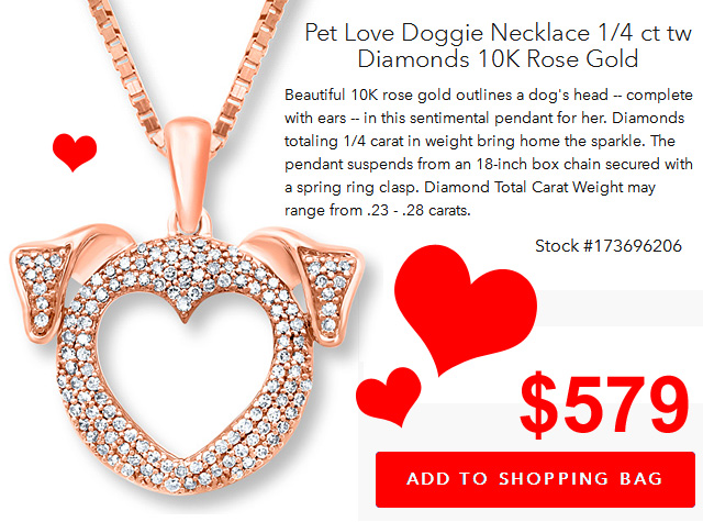 I love love love this cute doggie diamond rose gold pendant