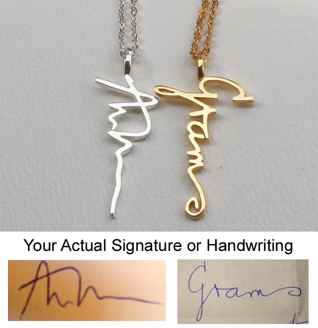 Very Cool Custom Name Pendant Using Your Own Signature