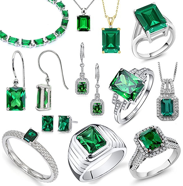 Emerald Cut Emeralds for May