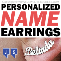 Personalized Name Earrings Personalized Name Earrings