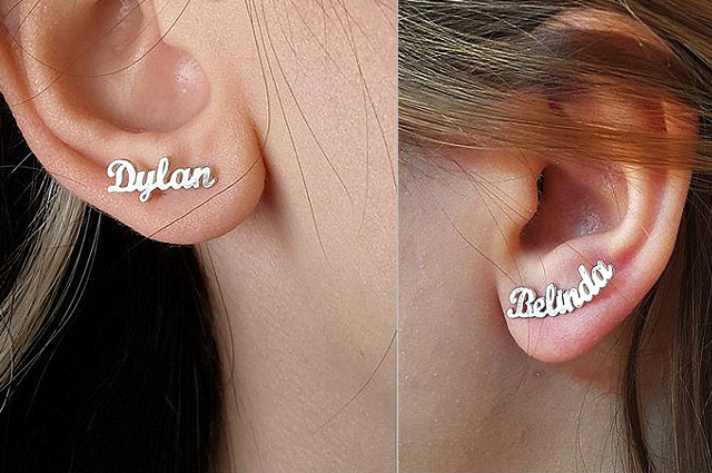 Custom Personalized Name Earrings
