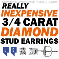Really Inexpensive Three Quarter Carat Diamond Stud Earrings