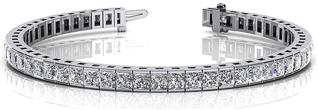 Princess Cut Channel Set Diamond Tennis Bracelet Princess Cut Channel Set Diamond Tennis Bracelet