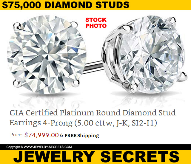 Biggest Diamond Stud Earrings Online