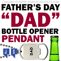 Fathers Day Dad Bottle Opener Pendant Necklace