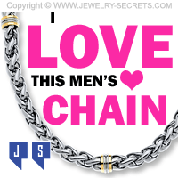 I Love This Mens Steel Gold Chain For Fathers Day