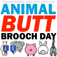 Animal Butt Bum Rear Brooch Pins