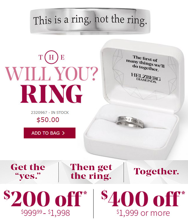 Propose with a ring not the engagement ring