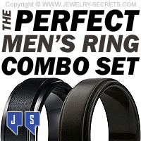 The Perfect Mens Ring Combo Tungsten Silicone Wedding Rings