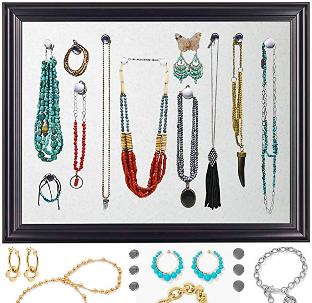 The Wall Mount Magnetic Jewelry Organizer The Wall Mount Magnetic Jewelry Organizer