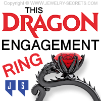 Awesome Black Dragon Engagement Ring