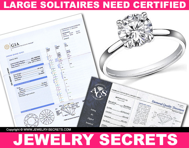 Large Diamond Solitaire Enagement Rings Should Be Certified