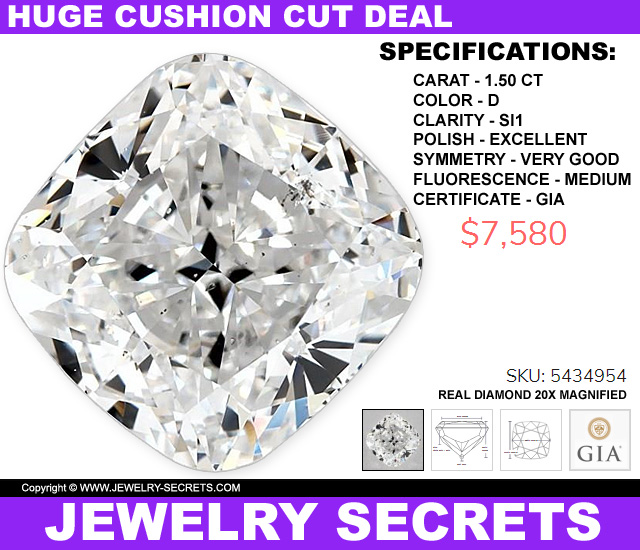 Cushion Cut Diamond Deal Of The Day