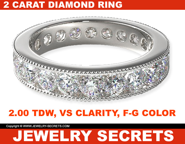 Killer 2 Carat Diamond Eternity Anniversary Wedding Band Ring