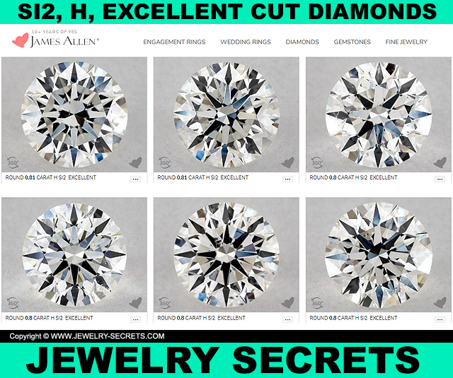 SI2 H Excellent Cut Diamonds