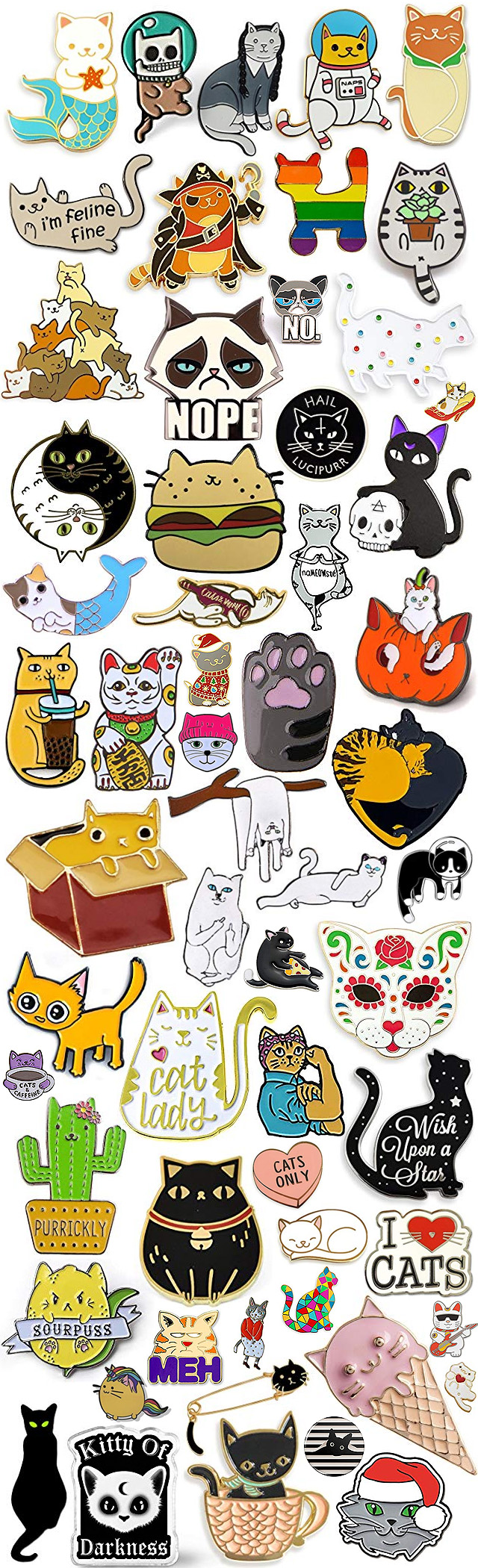 Caturday Cat Lapel Pins Brooch Caturday Cat Lapel Pins Brooch