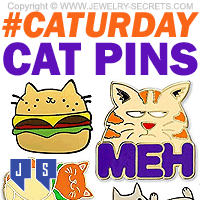 Caturday Cat Lapel Pins