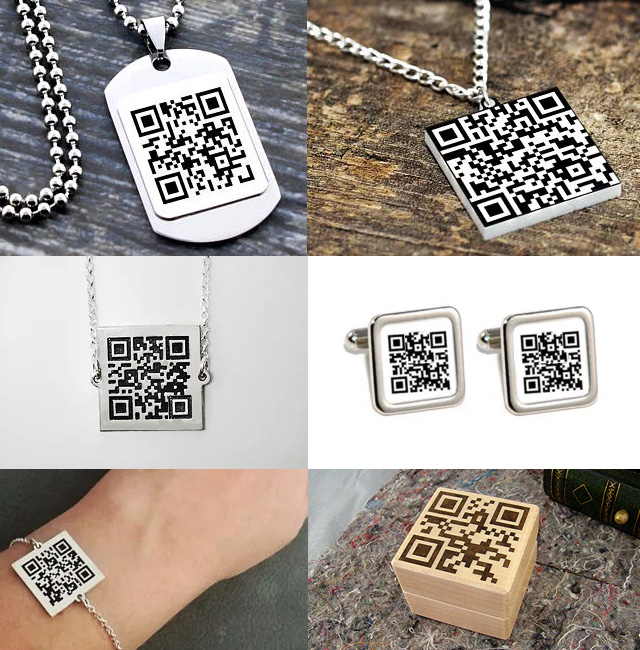 Custom QR Code Jewelry