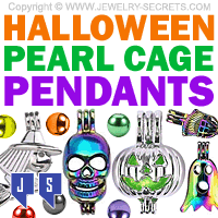 Halloween Pearl Cage Pendants