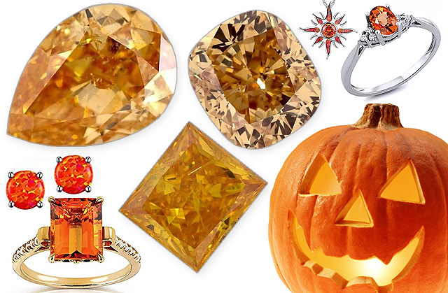 Orange Pumpkin Diamonds