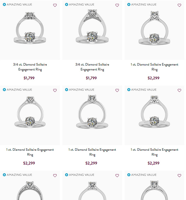 Pre-Set Solitaire Diamond Engagement Rings