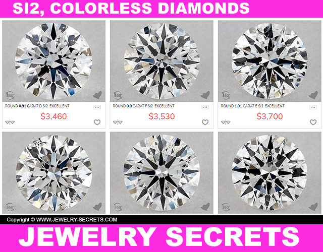 SI2 Colorless Diamonds