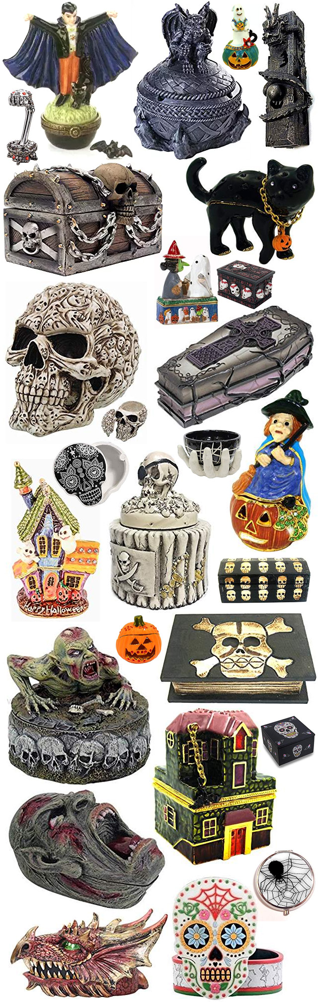 Spooky Halloween Jewelry Trinket Boxes