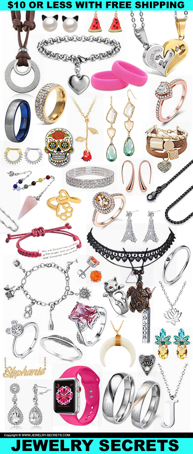 Jewelry Ten Dollars Or Less With Free Shipping