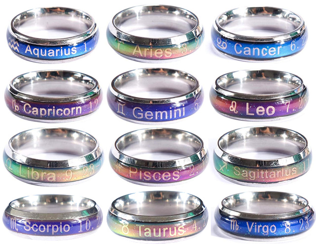 Zodiac Sign Constellation Mood Rings