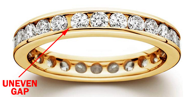 Eternity Ring Uneven Gap In Between Diamonds Eternity Ring Uneven Gap In Between Diamonds