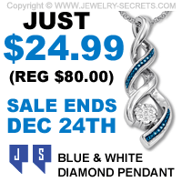 Blue And White Diamond Pendant Just 25 Blue And White Diamond Pendant Just 25