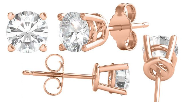 Great 1-00 Carat Diamond Stud Earrings
